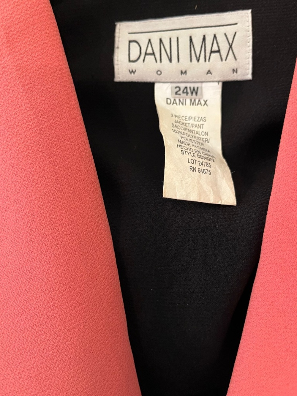 NWOT Dani Max Women’s Long Black Topper - W22 - Picture 3 of 4